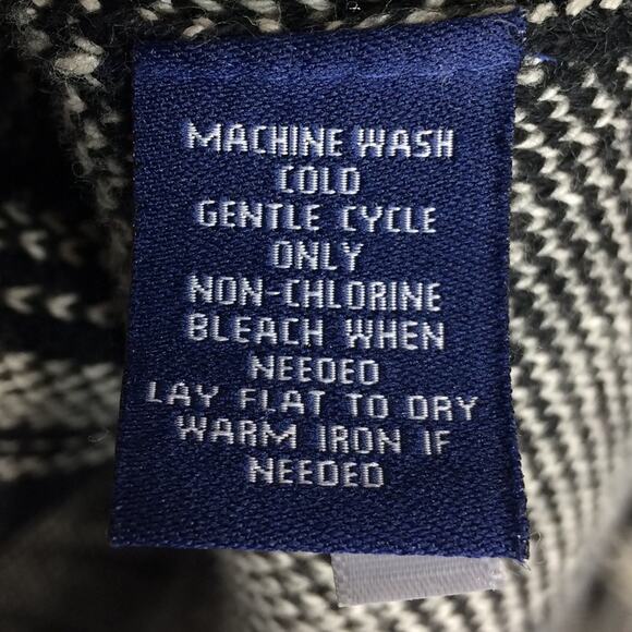 Chaps Womens Size XS Knit Plaid Moto Jacket Black White Asymmetrical Zip Front - Picture 7 of 7